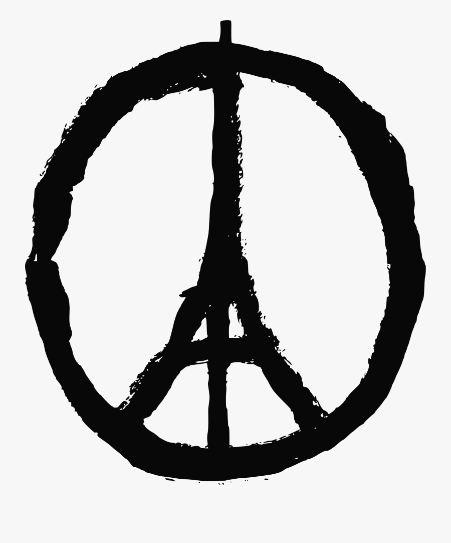Transparent Eiffel Tower Silhouette Png Clip Art Image - Peace Paris, Transparent Clipart