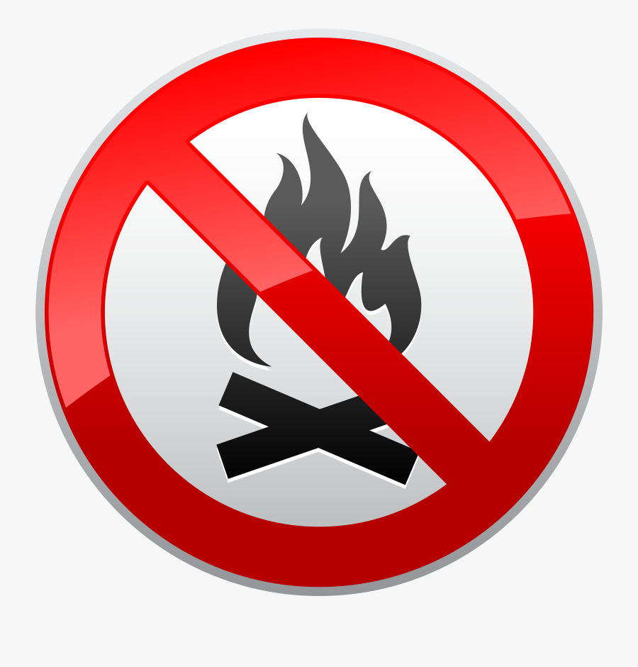 No Fire Prohibition Sign Png Clipart - Don T Fire Sign, Transparent Clipart