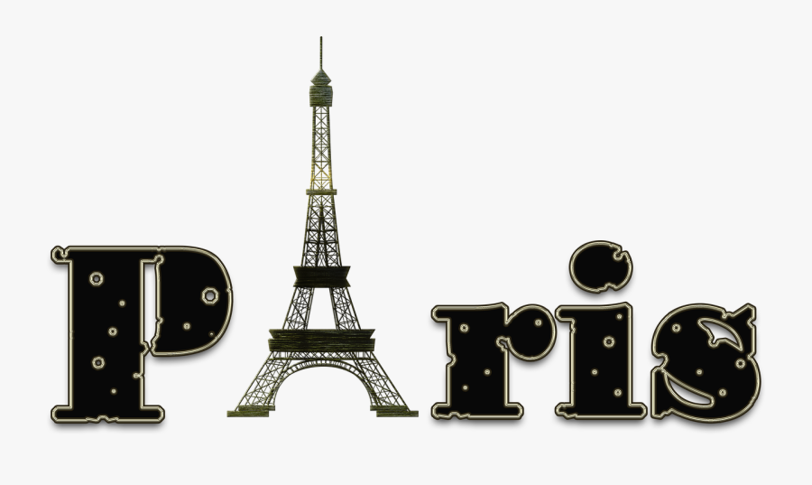 Paris Letters Eiffel Tower Free Picture - Clipart Eiffel Tower Paris, Transparent Clipart