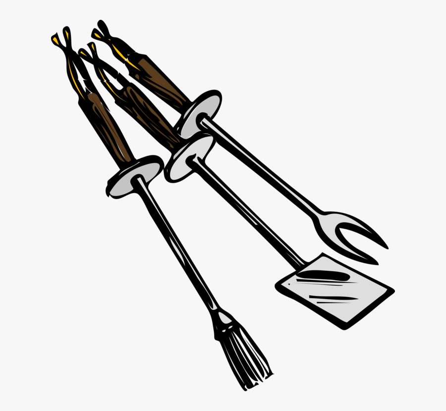 Bbq Grilling Tools Clip Art Free Vector 4vector - Bbq Clip Art, Transparent Clipart