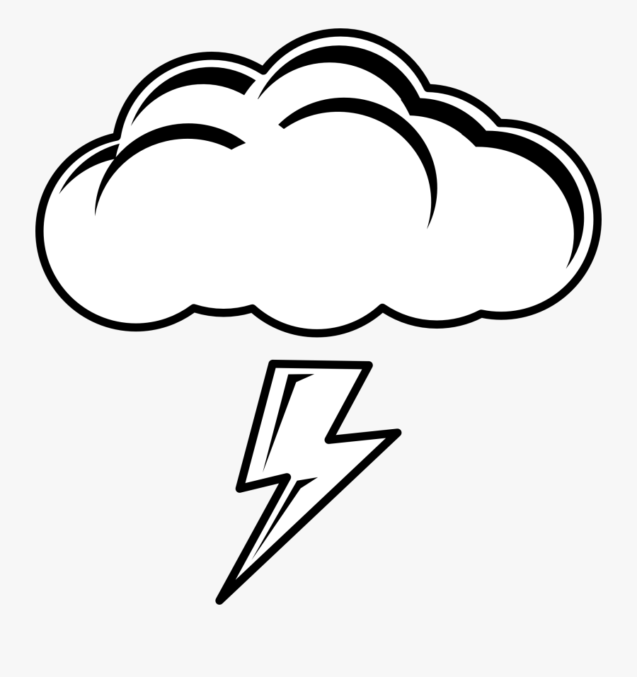 Storm Cloud Clipart Black And White Vector Royalty - Partly Cloudy ...