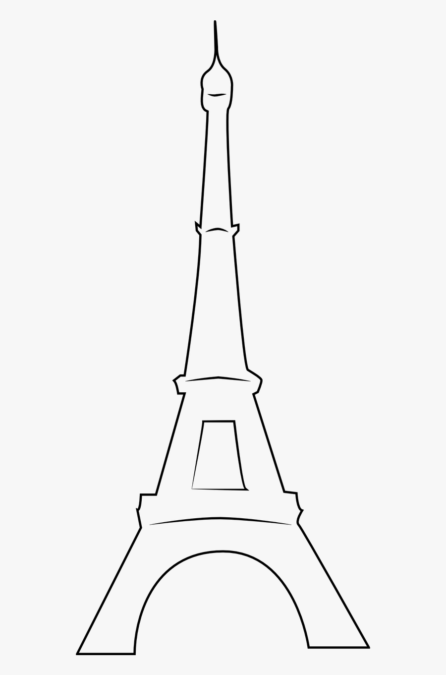 Eiffel Tower Outline , Free Transparent Clipart - ClipartKey