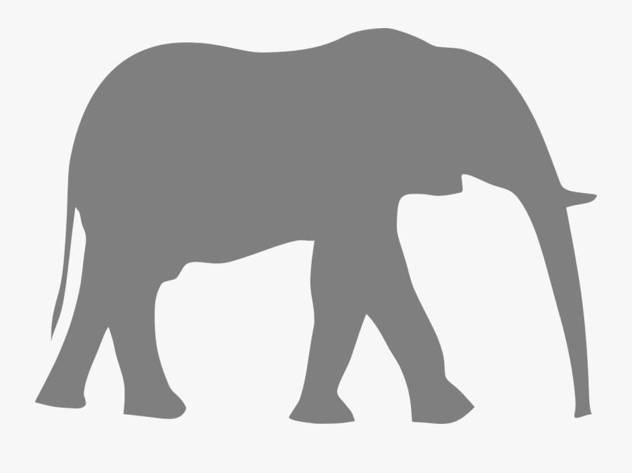 Elephant Walk Gray Silhouette Png Image - Elephant Silhouette No Background, Transparent Clipart