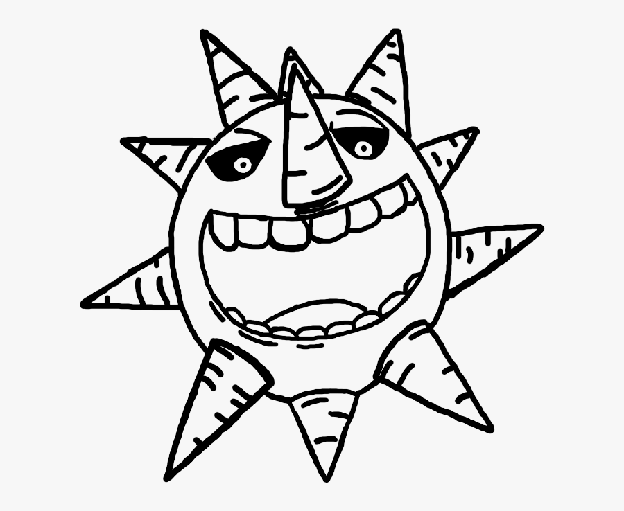 Drawings Of The Sun - Soul Eater Sun Drawing, Transparent Clipart