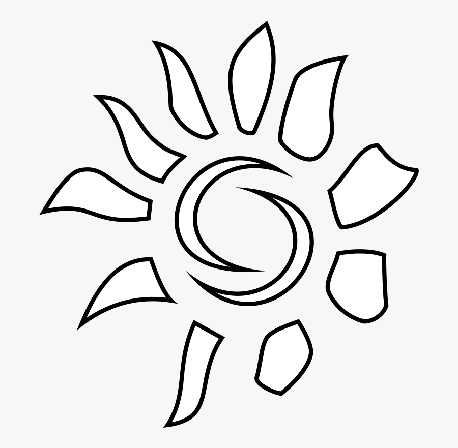 Png Stock Sun Clipart Outline - Sun Line Art Png, Transparent Clipart