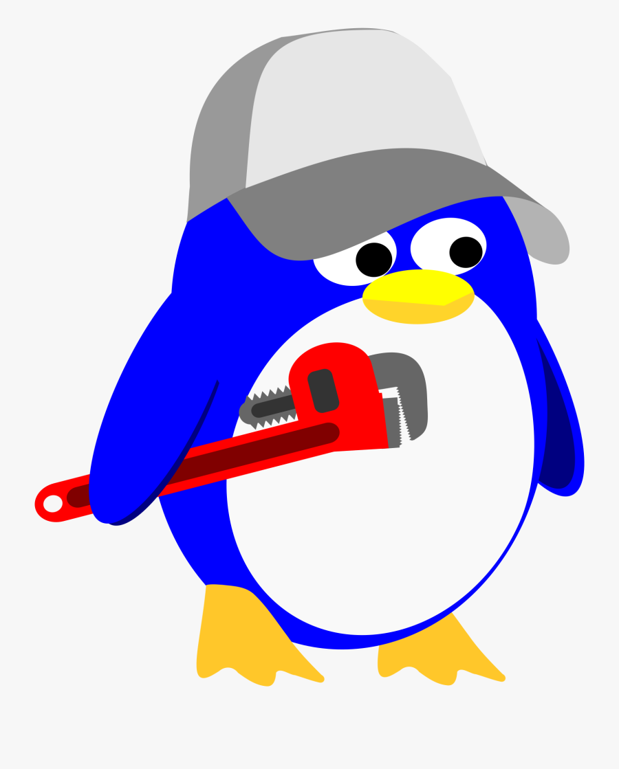 Penguin Plumber, Transparent Clipart