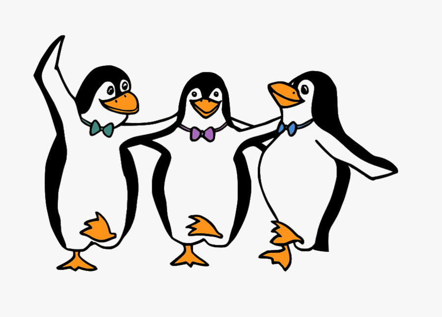 Penguin Clipart Dancing - Penguins Clipart Black And White, Transparent Clipart