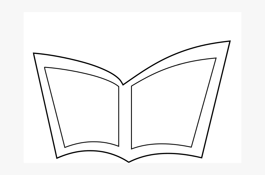 Open Book - Line Art, Transparent Clipart