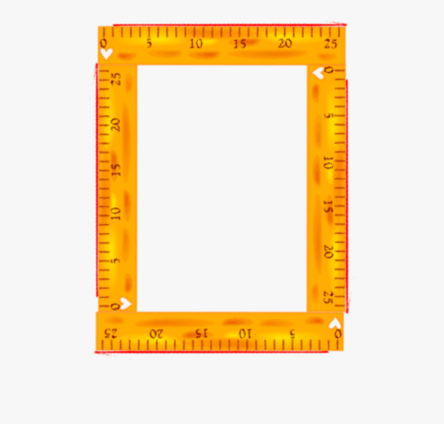 Transparent Square Ruler Clipart - Ruler Border, Transparent Clipart