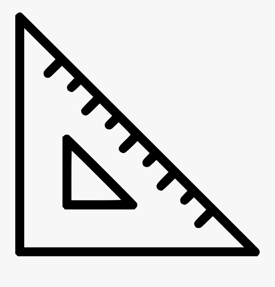 Rule Scale Measure Tool - Triangular Ruler Vector Png ...