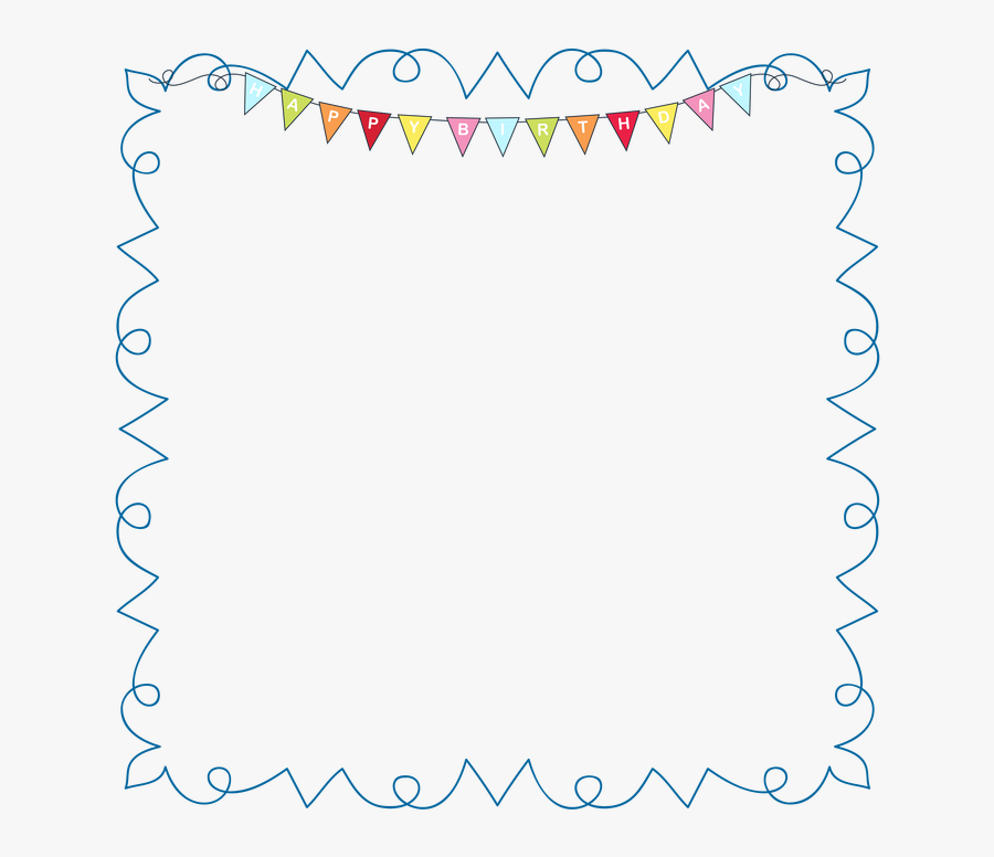 Confetti Clipart Frame - Frame Transparent Birthday Border, Transparent Clipart