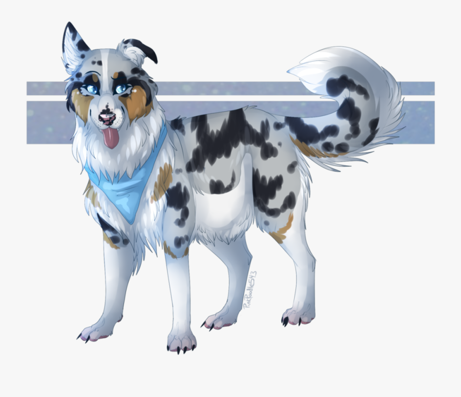 Transparent Shepherd Png - Chibi Australian Shepherd Drawing, Transparent Clipart