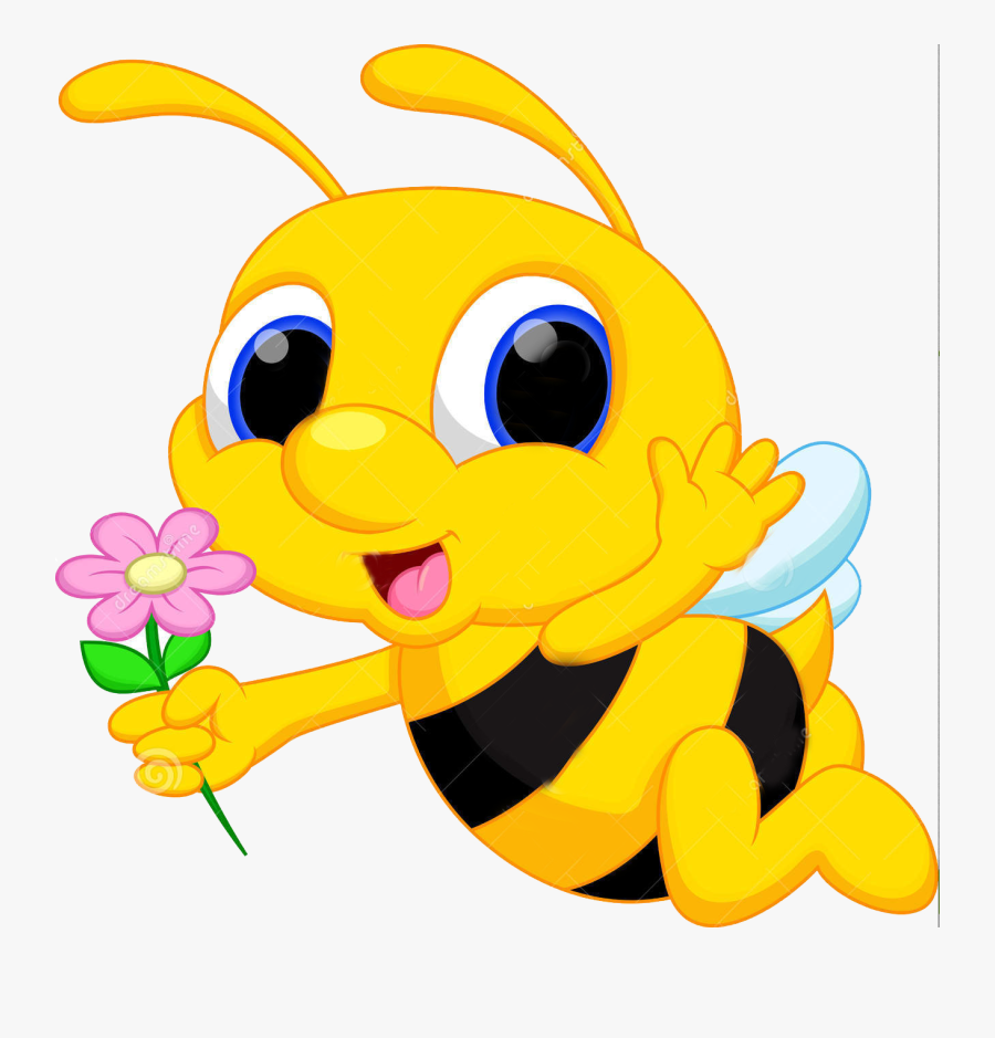 Download Wallmonkeys Cute Bee Cartoon Flying While Carrying - Cute ...