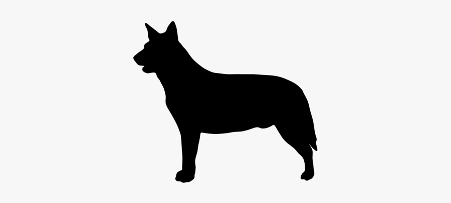 Dog Silhouettes - Australian Cattle Dog Silhouette, Transparent Clipart