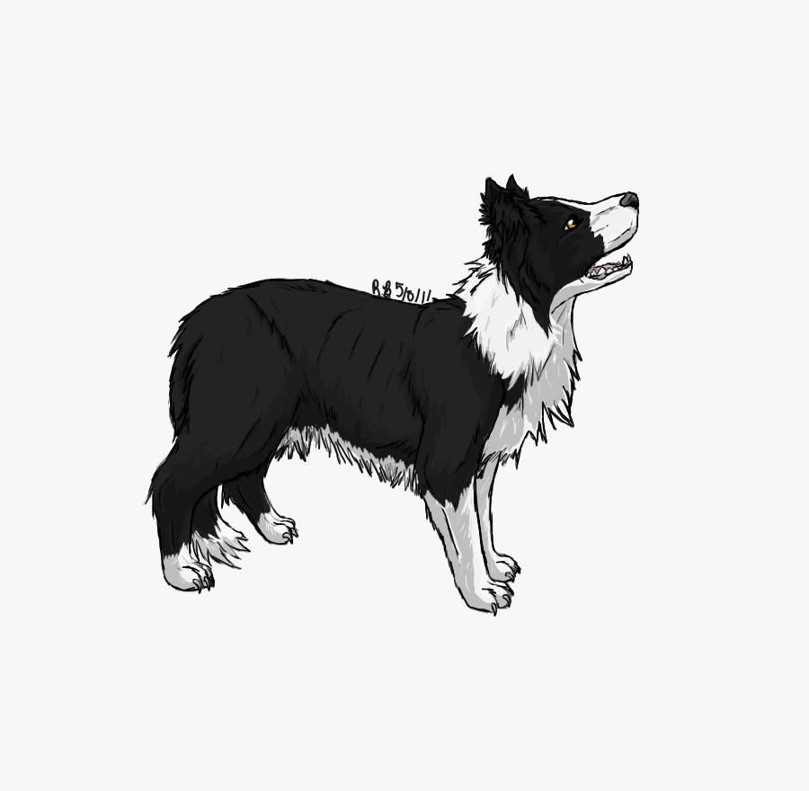 Clip Art Border Collie Clipart - Border Collie Easy Drawing, Transparent Clipart