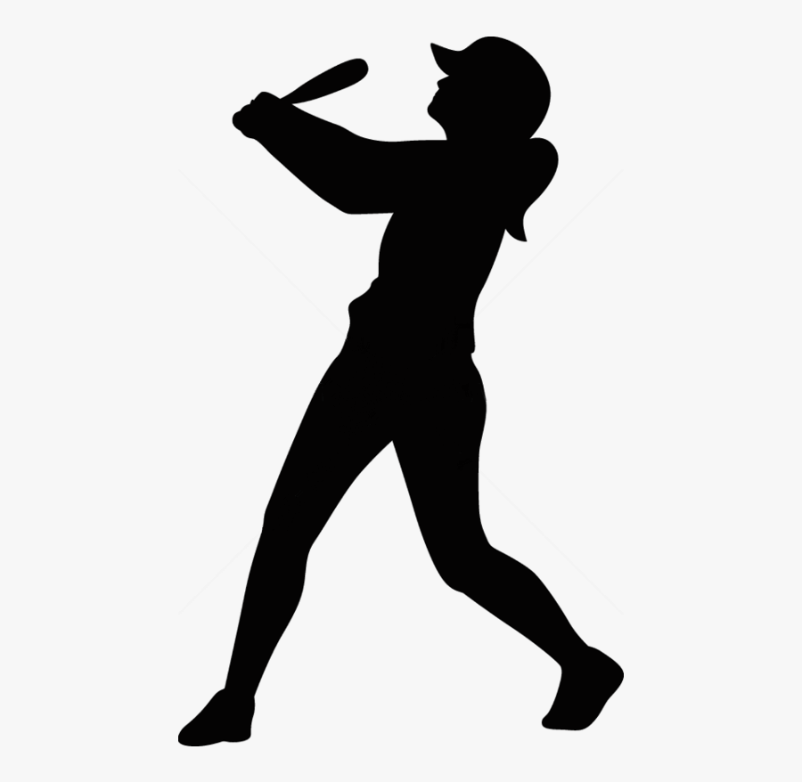 Lake Lytal League West - Softball Player Batting Player Silhouette Transparent, Transparent Clipart