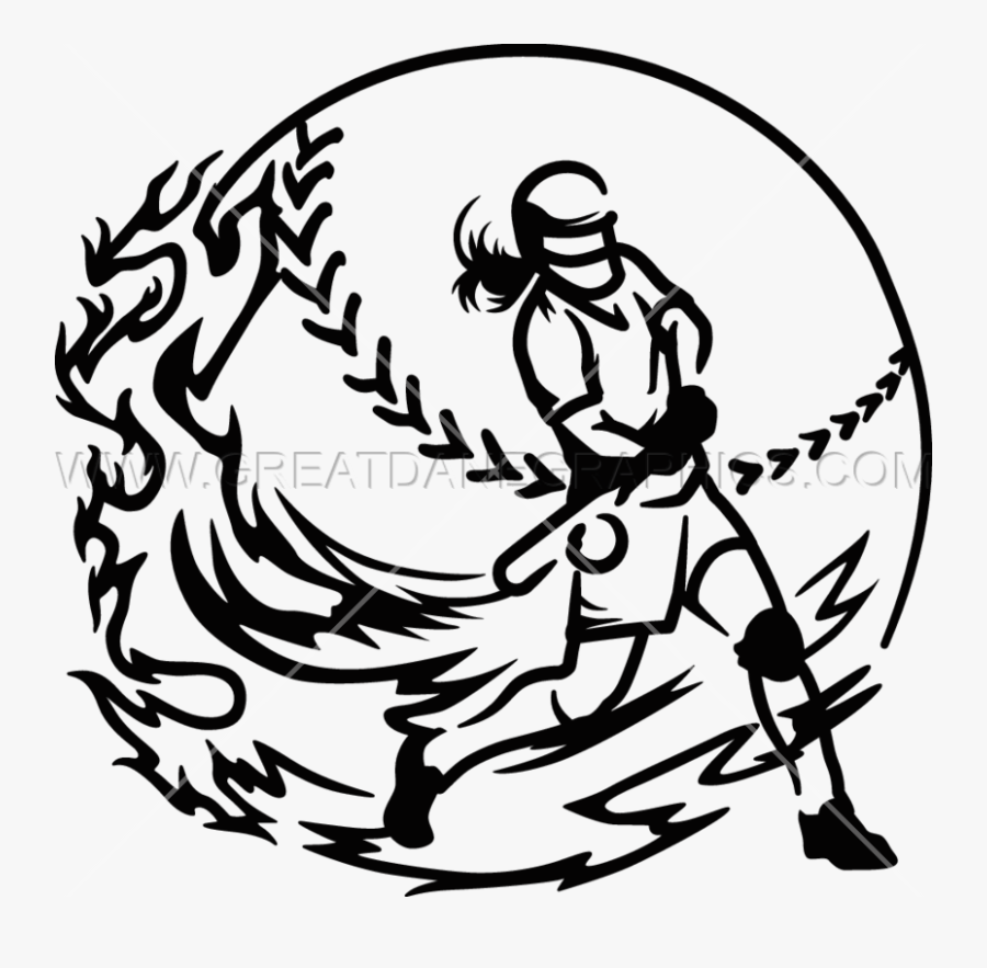 Swing Production Ready Artwork - Softball Drawings Png, Transparent Clipart