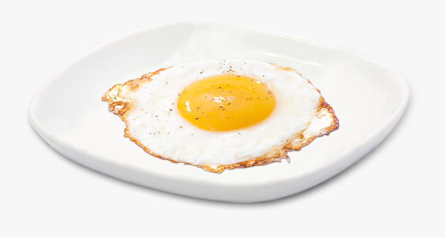 Egg Sunny Side Up On Plate, Transparent Clipart