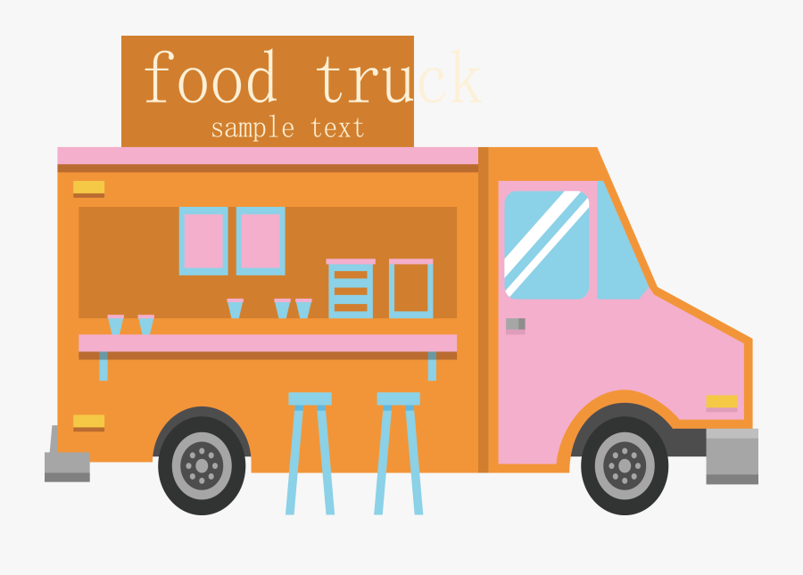 Transparent Food Truck Clipart - Food Truck Product Line, Transparent Clipart