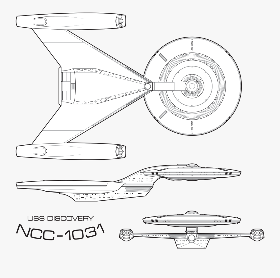 Transparent Blue Print Png - Star Trek Uss Discovery Blueprints, Transparent Clipart