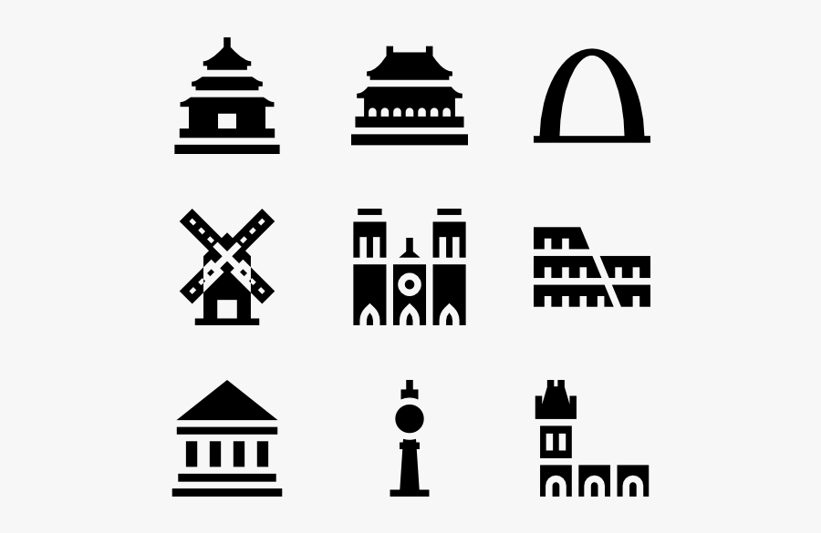 Landmarks - Grecia Icon, Transparent Clipart