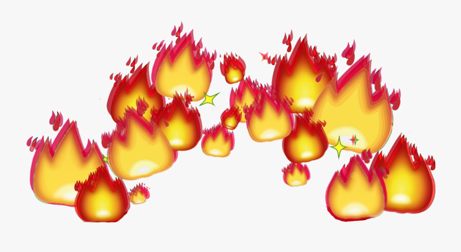 #crown #memezasf #hat #fire #flame #emoji #flame Emoji - Illustration, Transparent Clipart