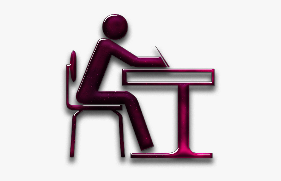 Student Sitting At Desk Icon - Online Quran Teaching Png File, Transparent Clipart
