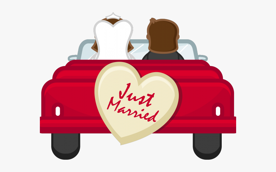 Just Married Car Png, Transparent Clipart