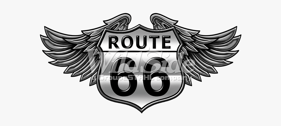 Clip Art Transparent Biker Vector Wing - Tatoo Logo Route 66, Transparent Clipart