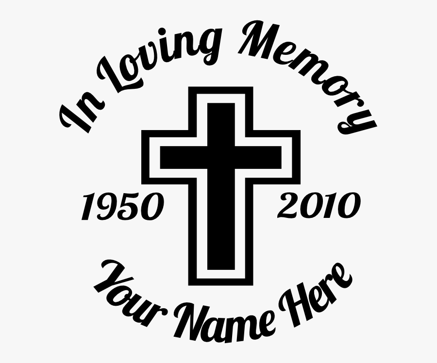 Memory Of Decals Cross, Transparent Clipart