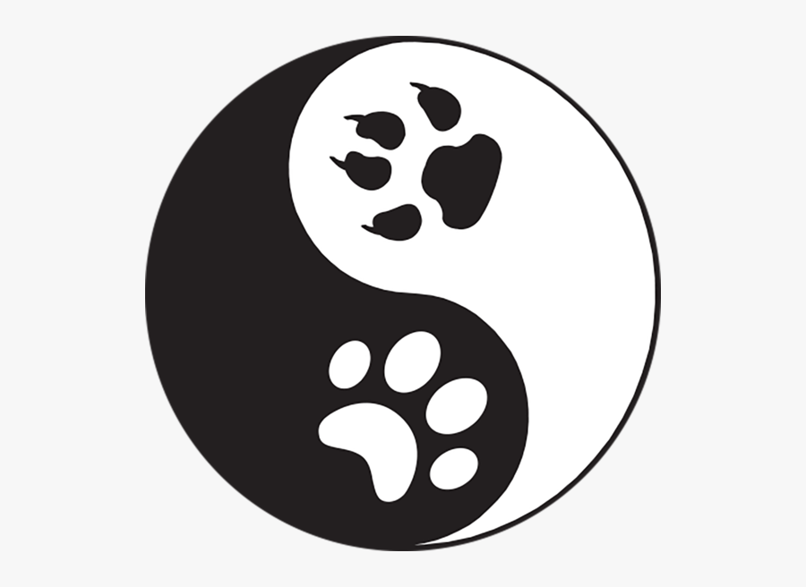 Paws Yin Yang Sticker - Yin And Yang, Transparent Clipart