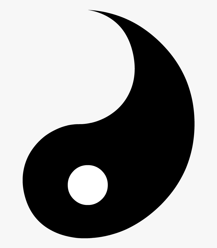 Transparent Yin Yang Clipart - Yin And Yang Half, Transparent Clipart