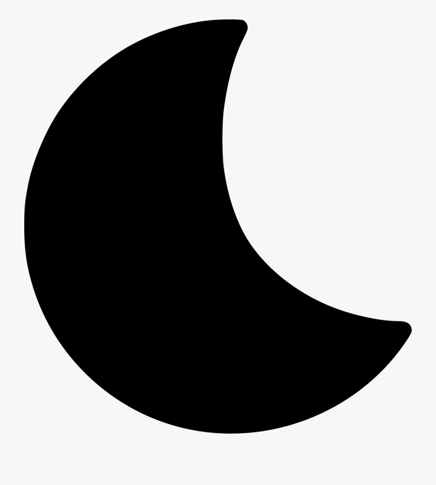 Crescent - Black Half Moon Png, Transparent Clipart