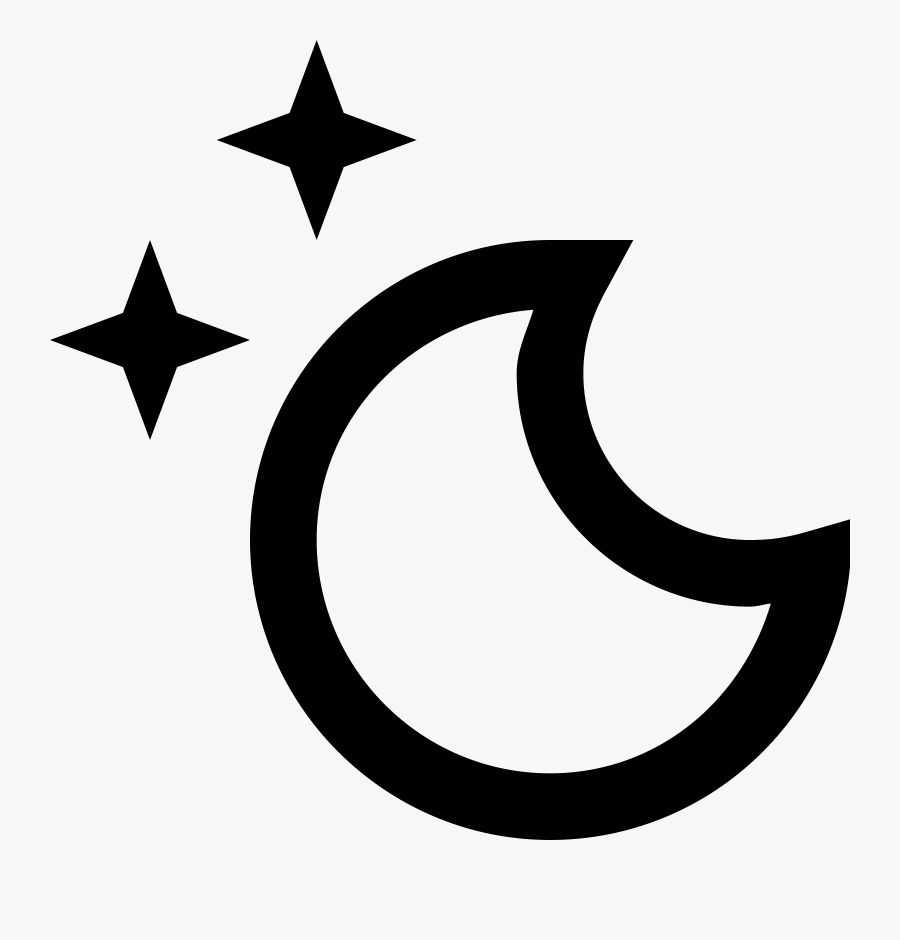Moon And Stars Icon - Luna Icono Png, Transparent Clipart