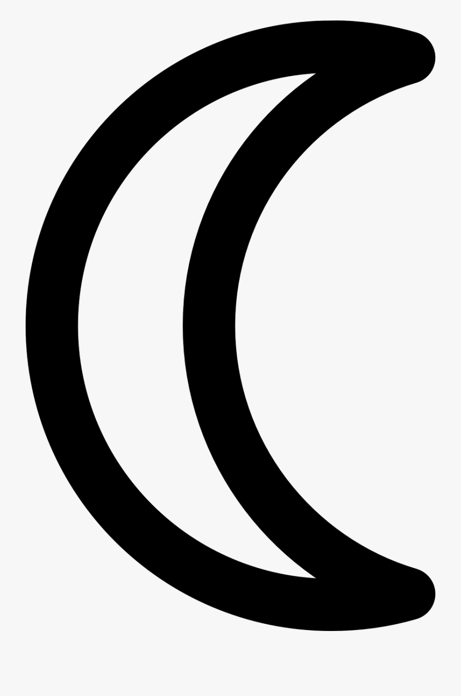 Transparent Moon Crescent Png - Moon Symbol Clipart, Transparent Clipart