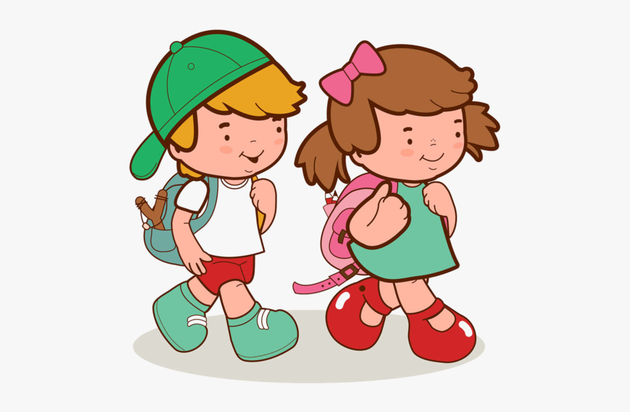 Student With School Bag Cartoon, Transparent Clipart