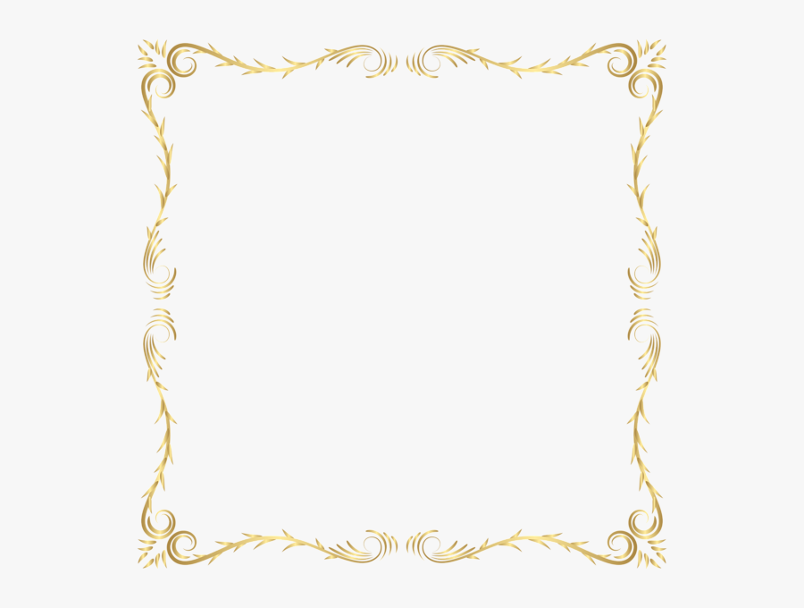 Cliparts Border Transparent Png - Gold Decorative Border Png, Transparent Clipart