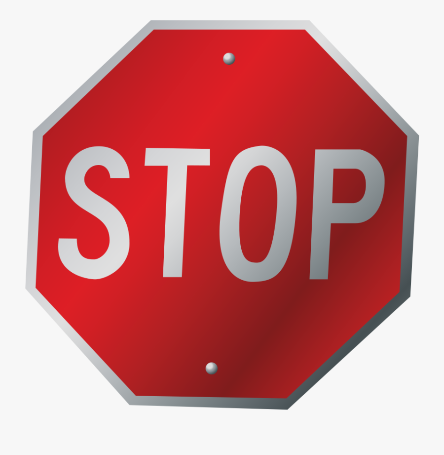 Stop Sign School, Transparent Clipart