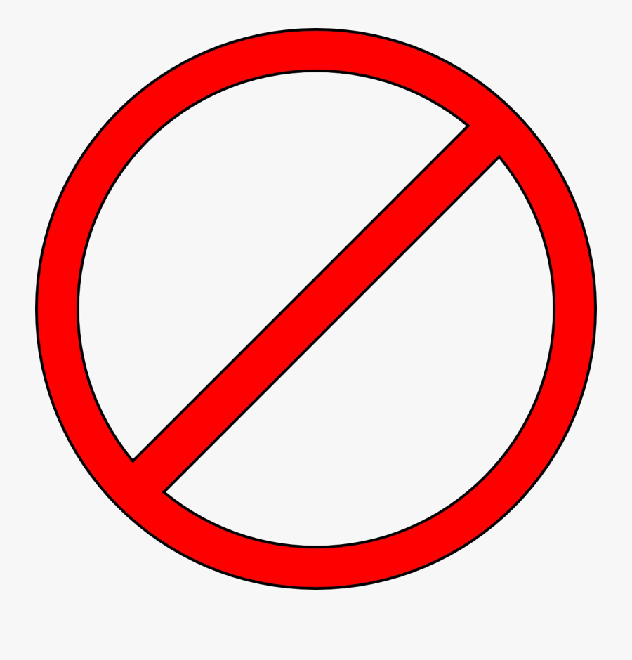 Stop Sign Png Transparent Image - Circle With Line Through It