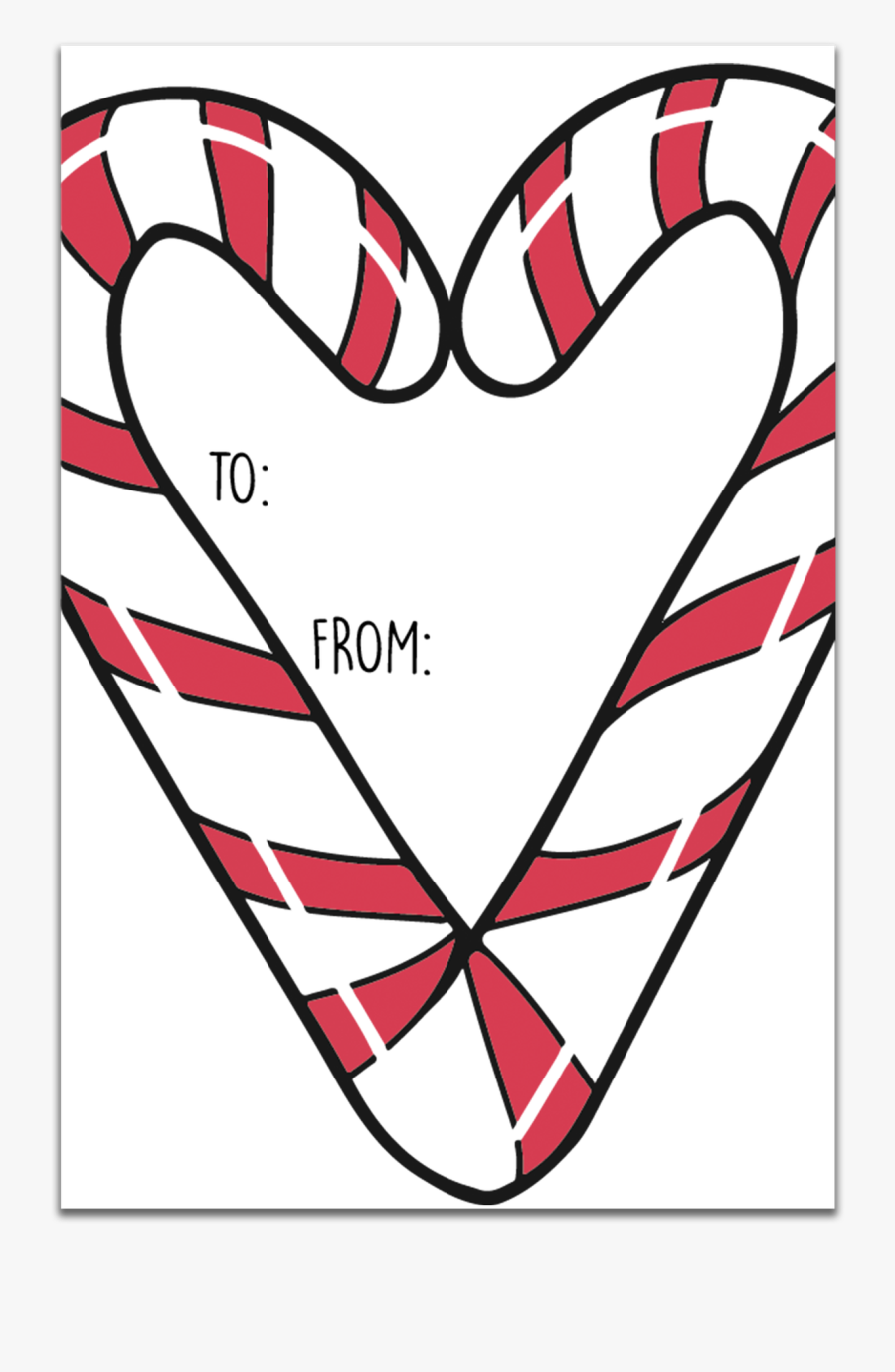 Sweet Holidays Gift Tag - Heart, Transparent Clipart