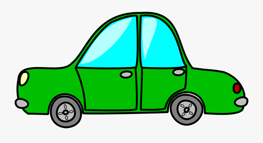 Car Green Auto Automobile Transportation Transport - Cartoon Car Gif Png, Transparent Clipart