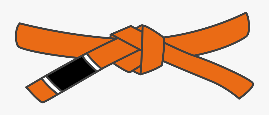 Filebjj Orange Belt - Jiu Jitsu Orange Belt, Transparent Clipart