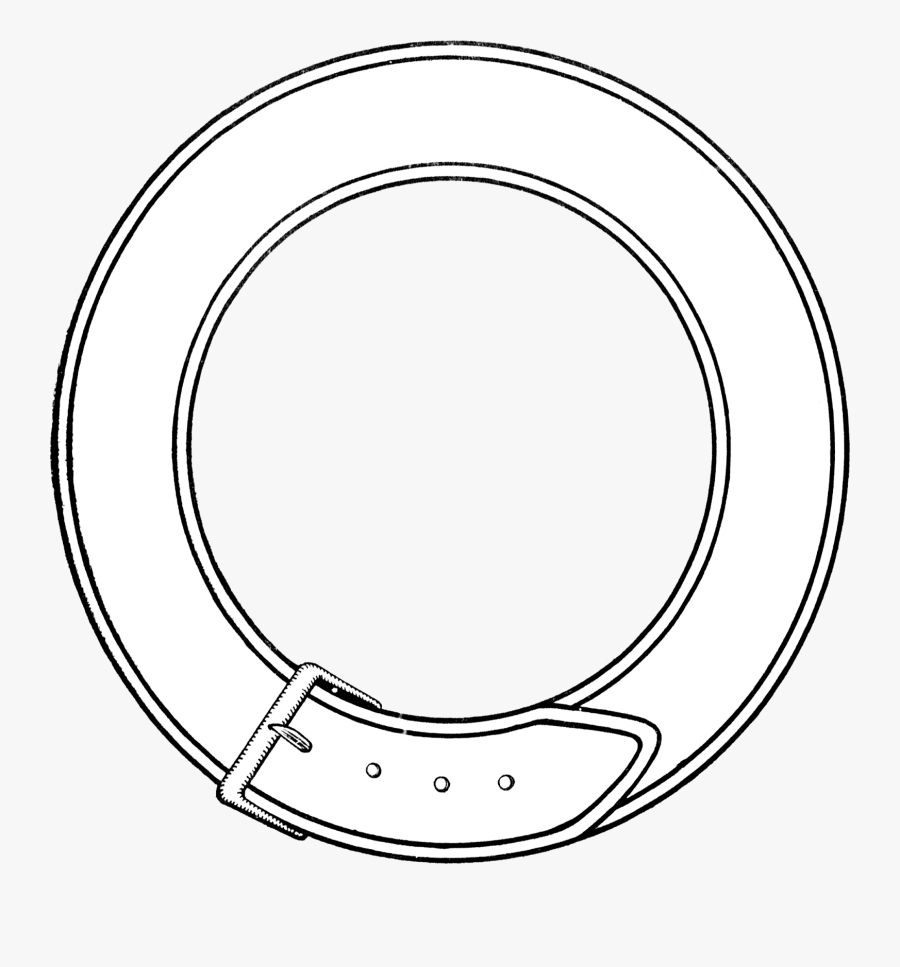Belt Buckle Frame - Circle, Transparent Clipart