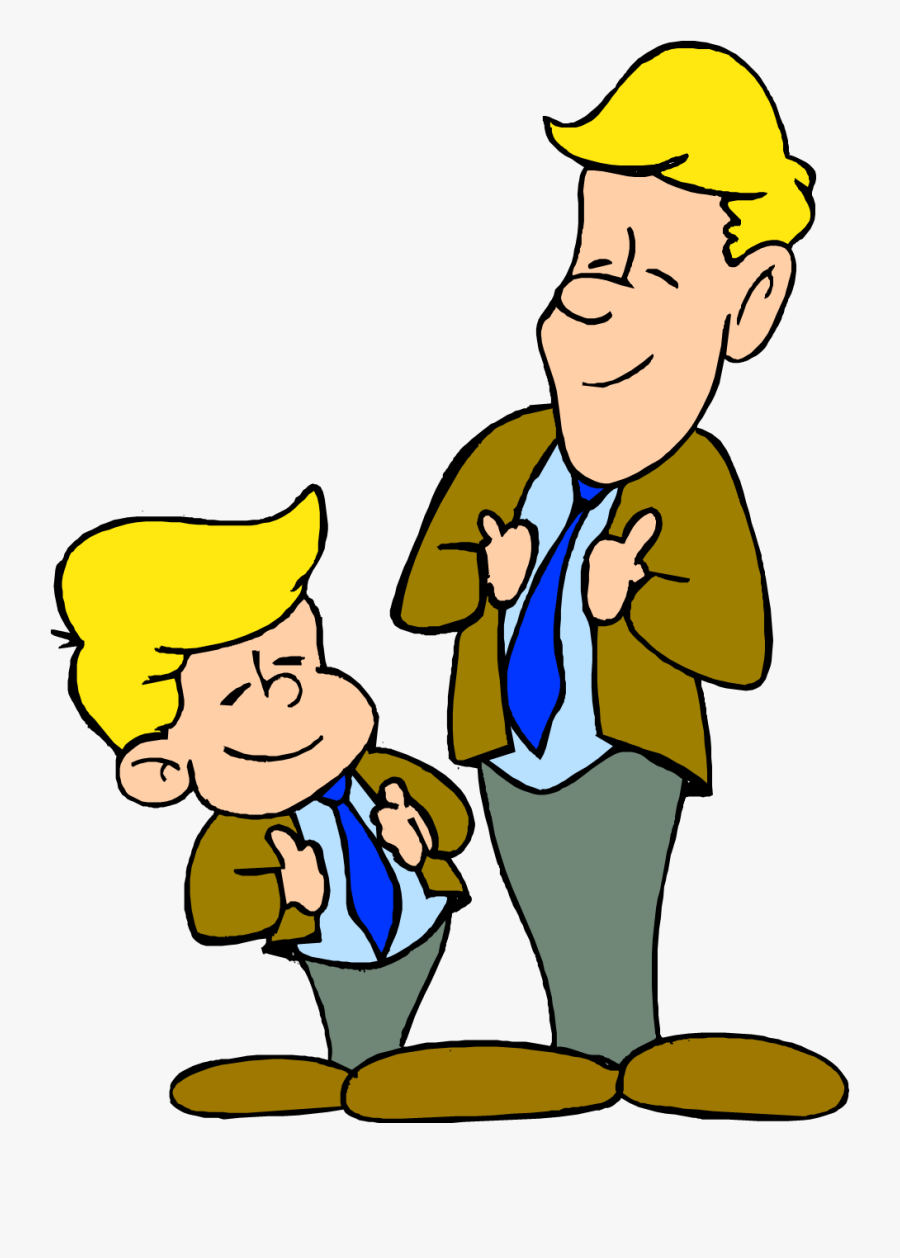 Colorful Father And Son Clipart - Father And Son Clipart Png, Transparent Clipart