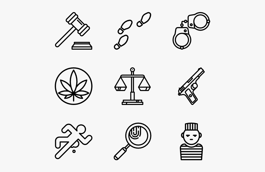 Linear Police Elements - Christmas Icons Vector Png, Transparent Clipart