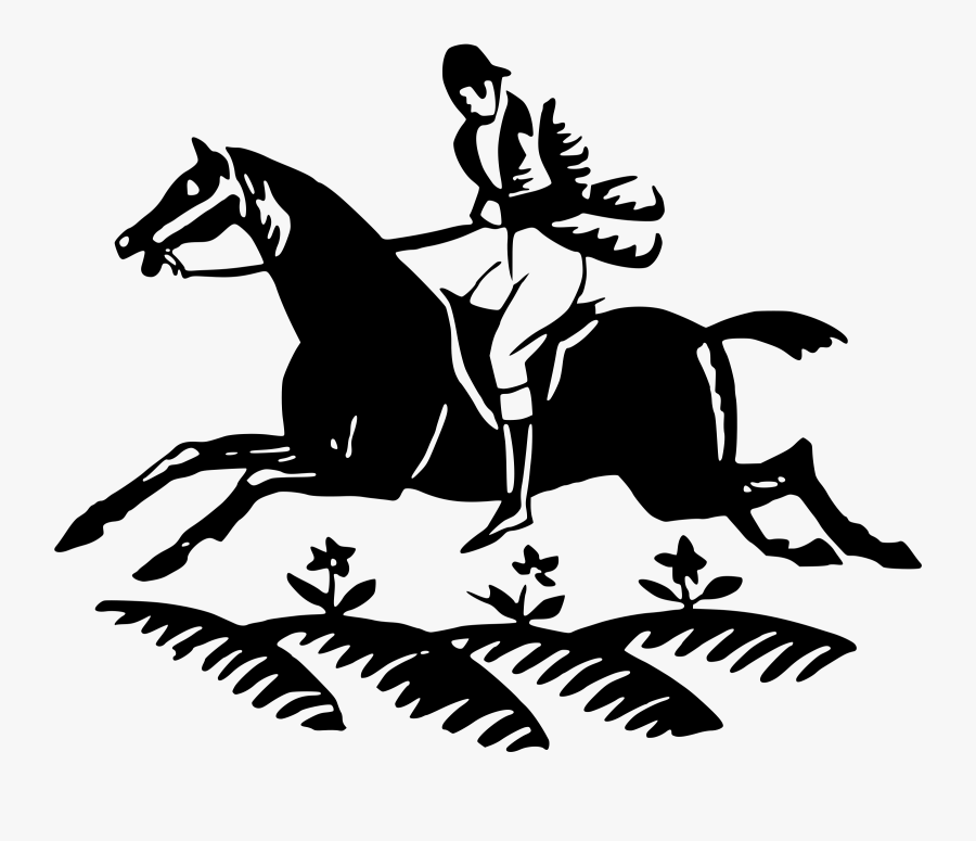 Clip Art Rodeo Svg Racing - Horse Vs Man Logo, Transparent Clipart