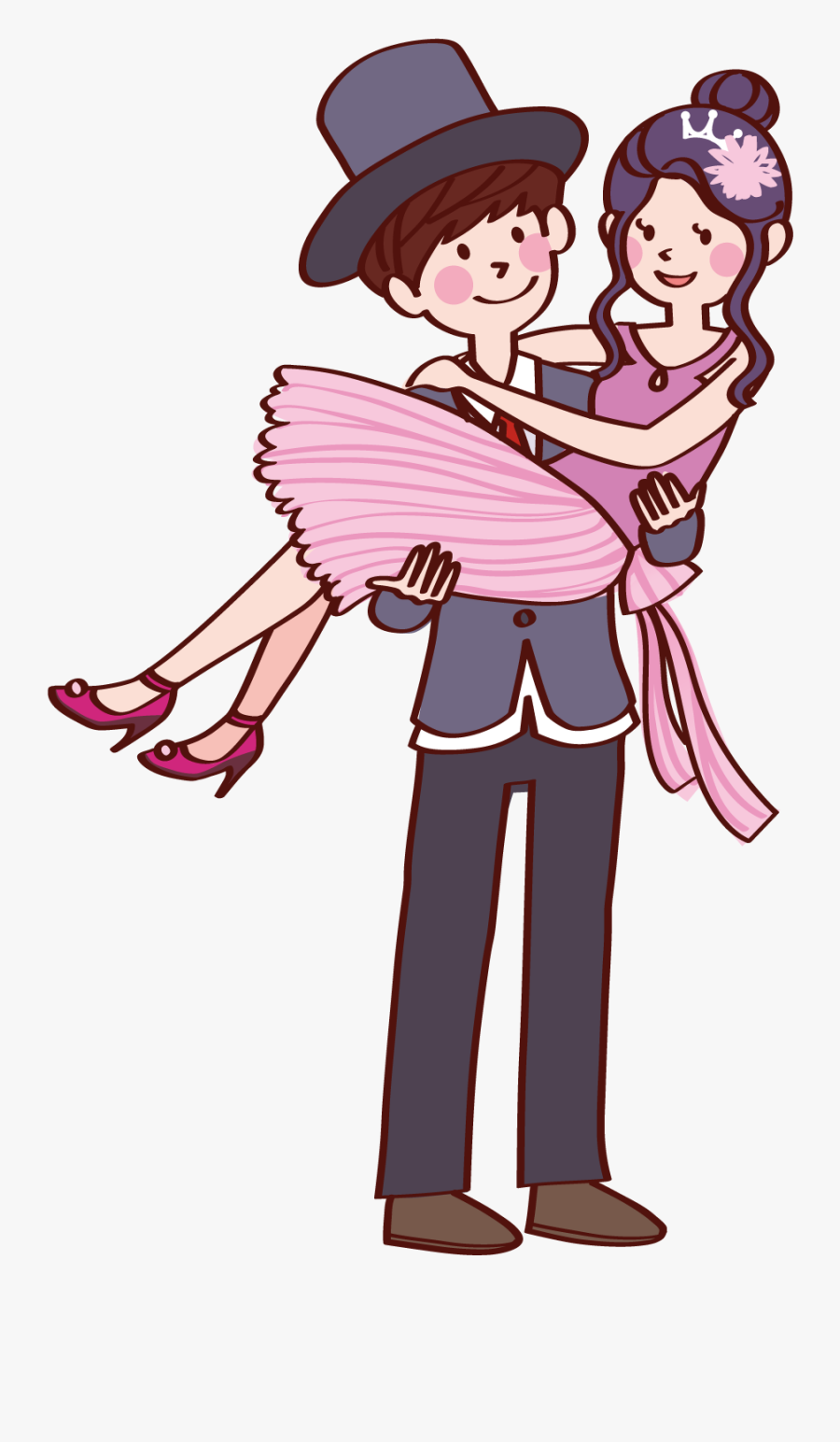 Couples Clip Fall In Love - Cartoon Couple Love Images Hd, Transparent Clipart