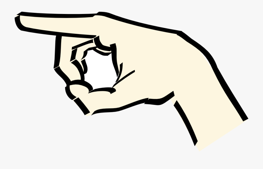 Rocket American Sign Language - Cartoon Pointing Hand, Transparent Clipart