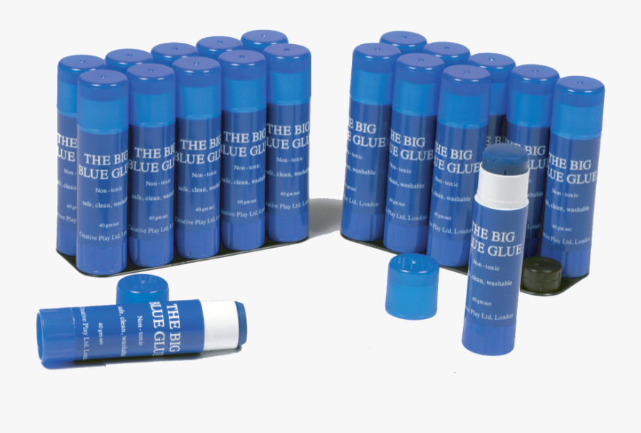Big Blue Visible Glue Sticks - Blue Glue, Transparent Clipart