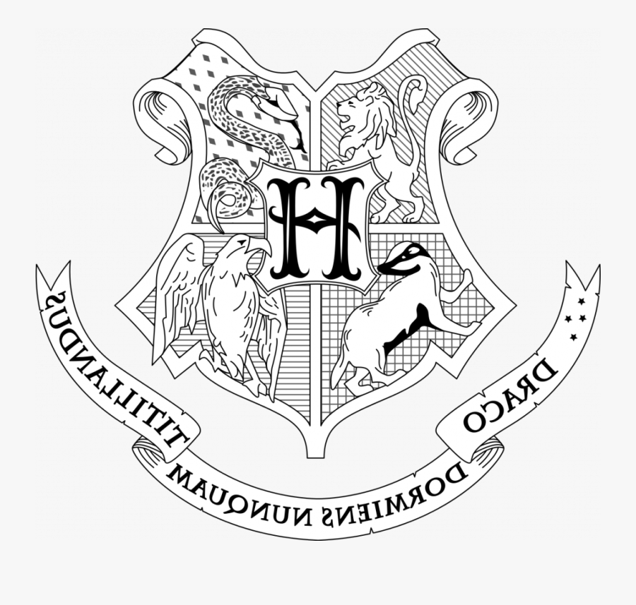 Harry Potterloring Pages Exciting Hogwarts Page Me - Harry Potter Crest Drawing, Transparent Clipart